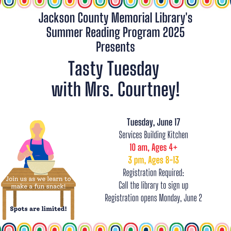 Tasty Tuesday w/ Mrs. Courtney @ SRP 2025 Tasty Tuesday w/ Mrs. Courtney @ SRP 2025