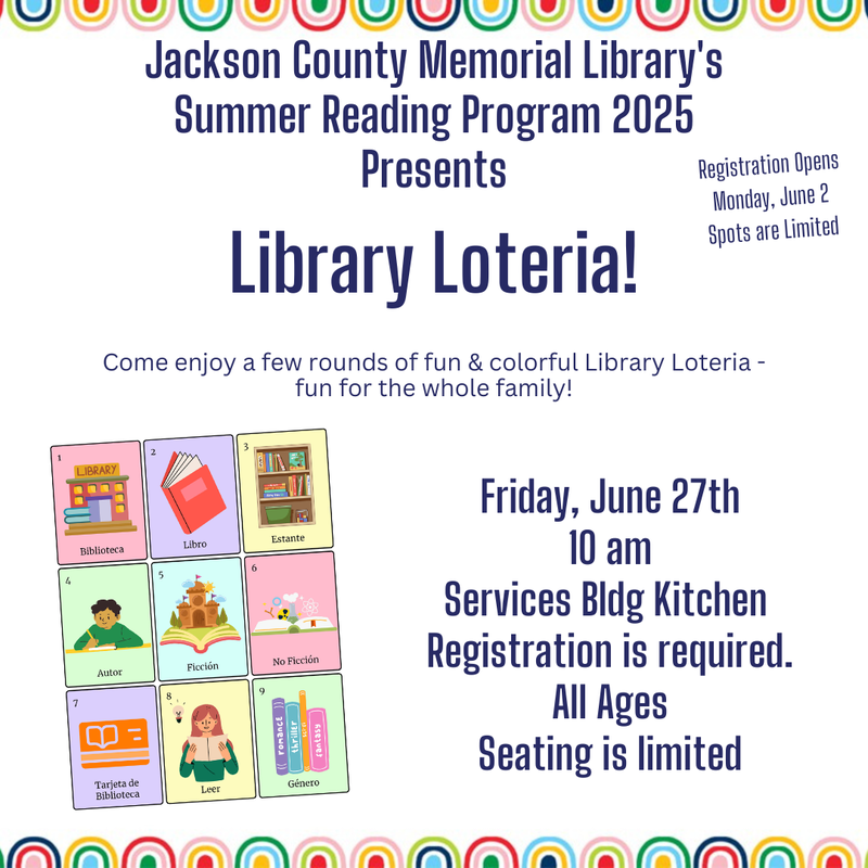 Library Loteria @ SRP 2025 Library Loteria @ SRP 2025